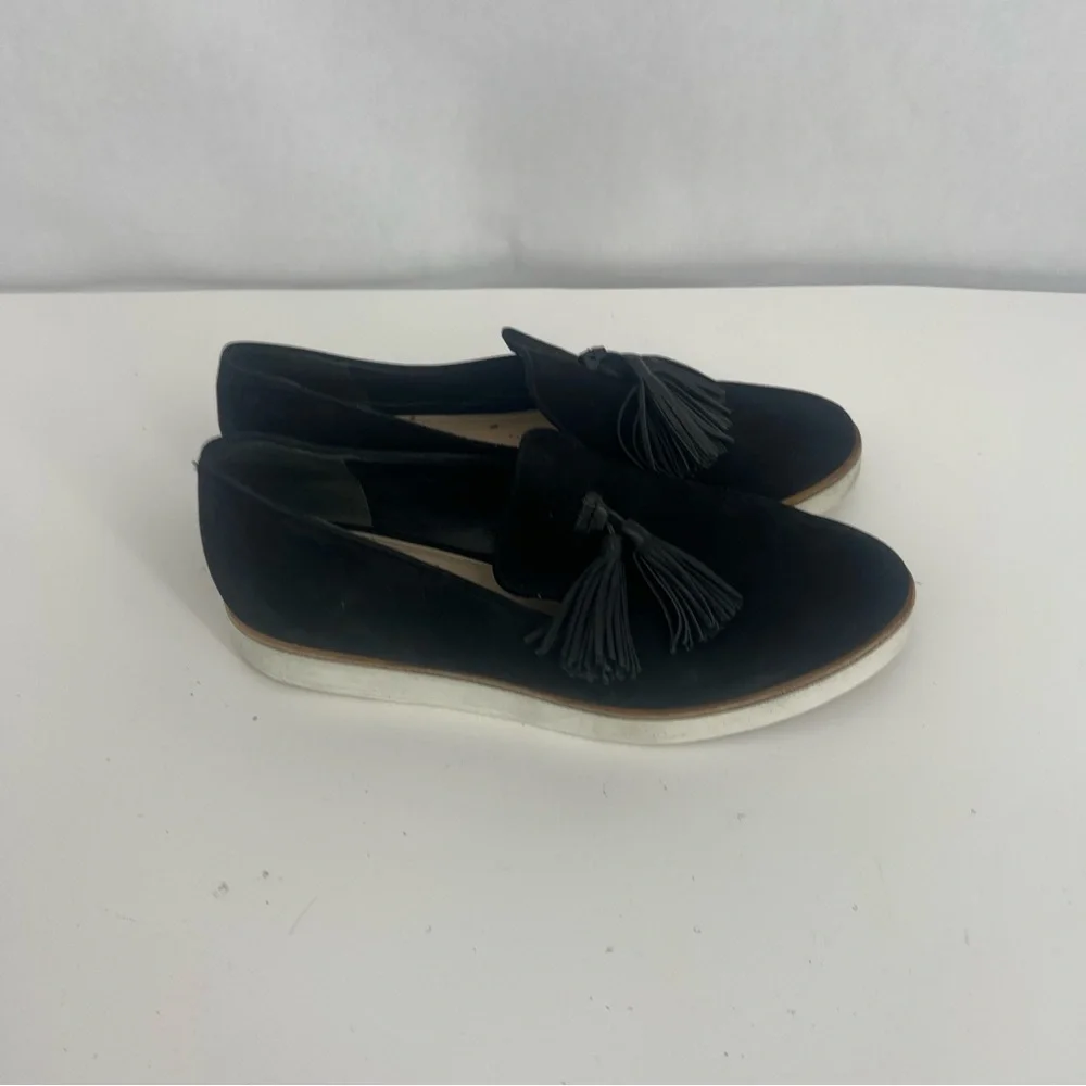 Via Spiga Black Tassel Loafers